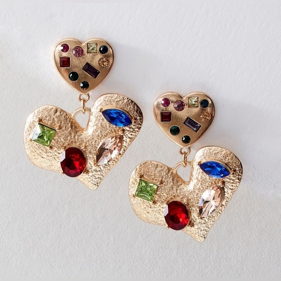 NWT - Free People, My Everything Dangles, Gold Multicolor -NEW! - Picture 1 of 5